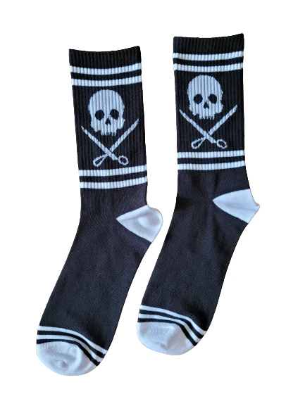 Abernathy's Skull and Scissors Crew Sock