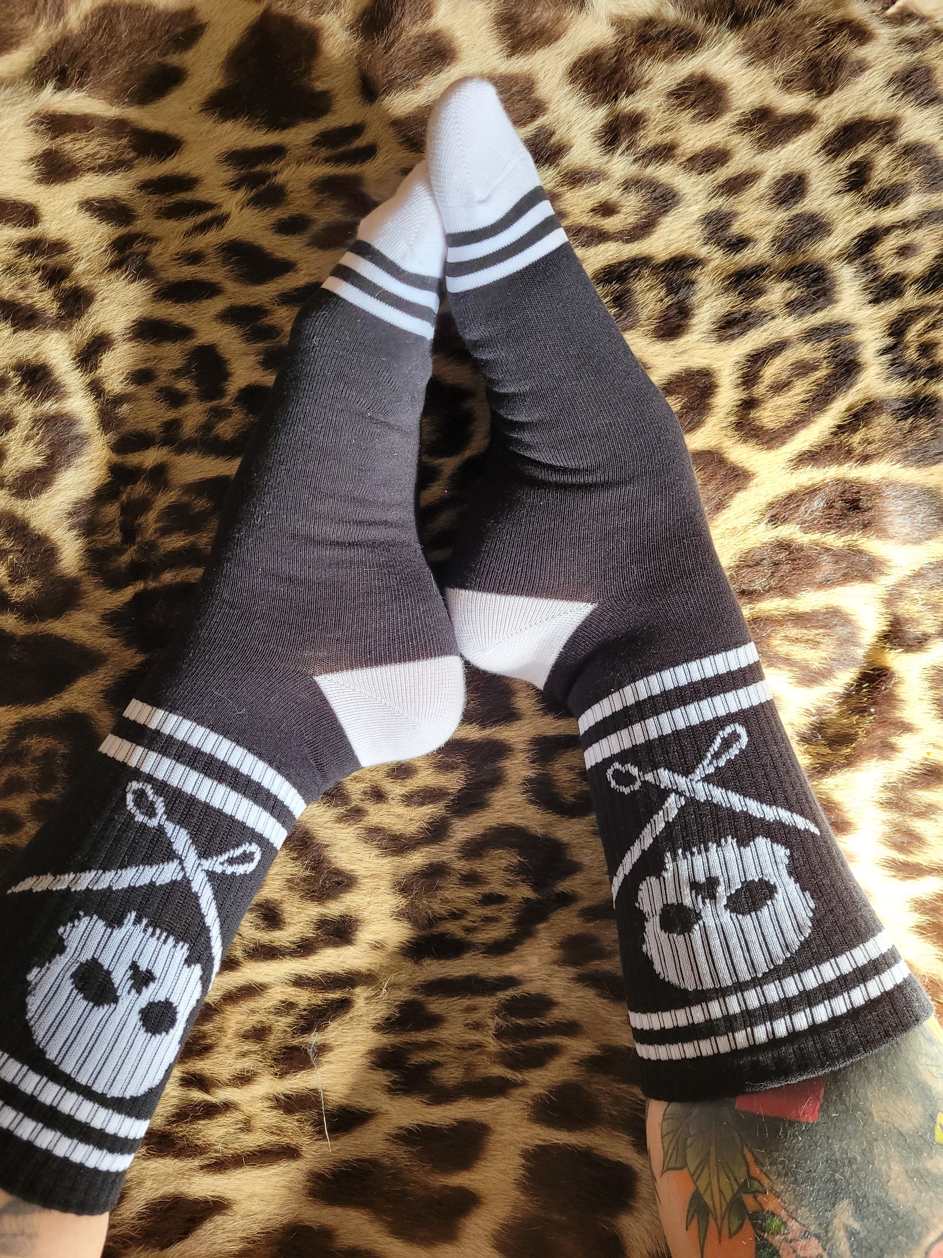 Abernathy's Skull and Scissors Crew Sock - Image 3