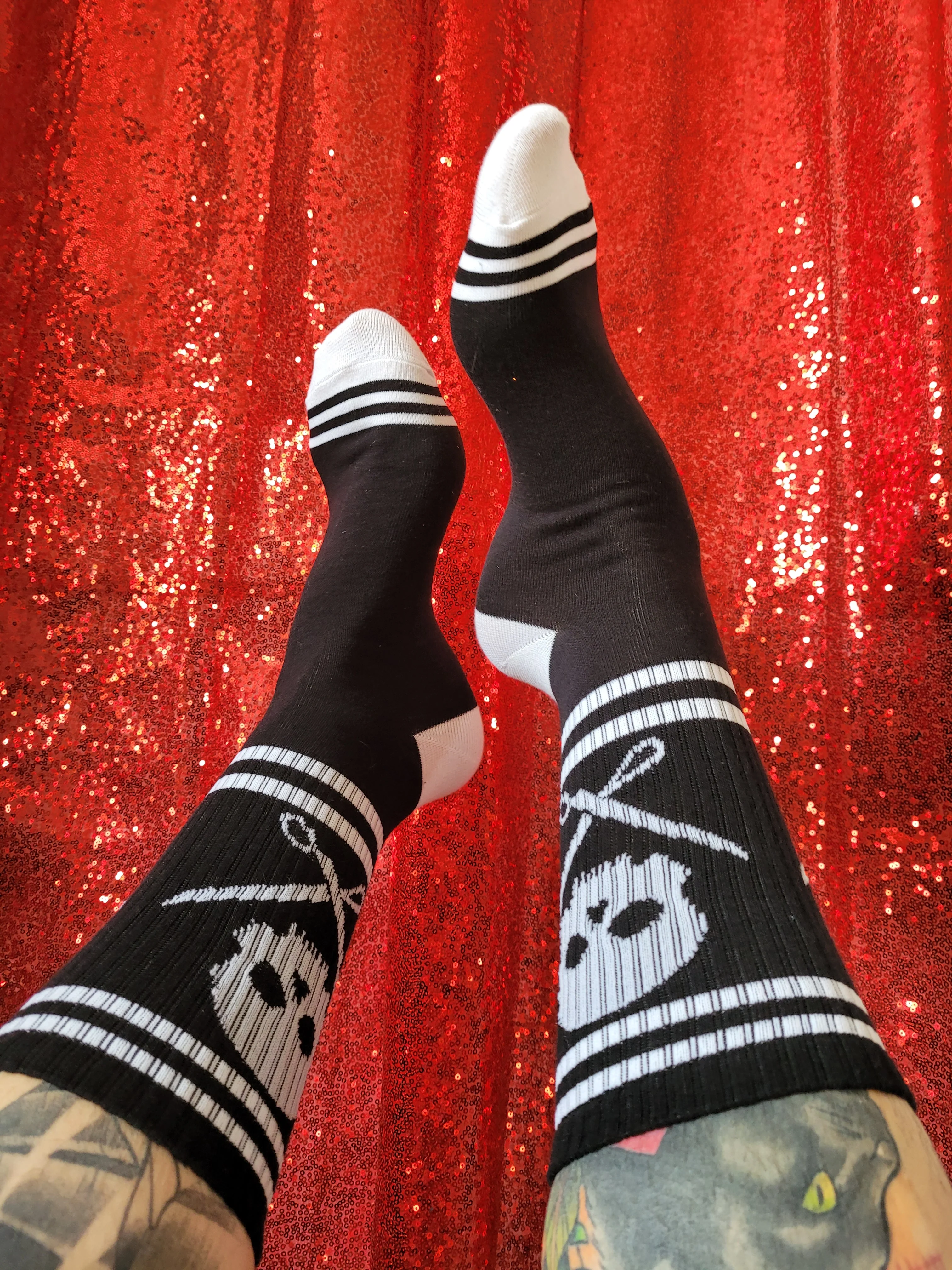 Abernathy's Skull and Scissors Crew Sock - Image 5