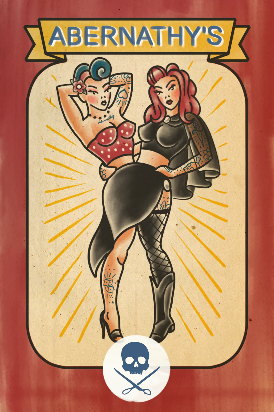 Abernathy's Conjoined Twins Sticker in Red - Image 5