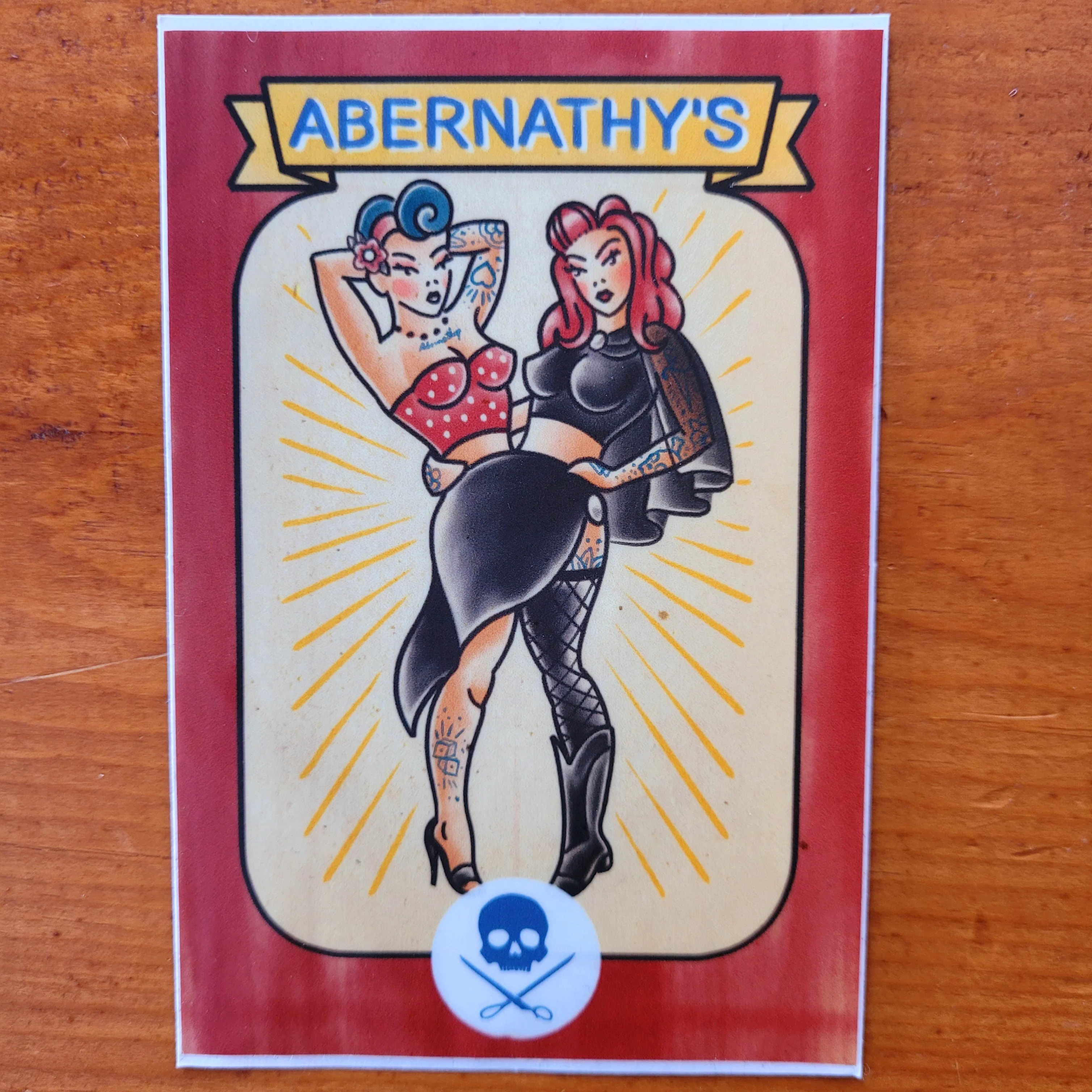 Abernathy's Conjoined Twins Sticker in Red - Image 6