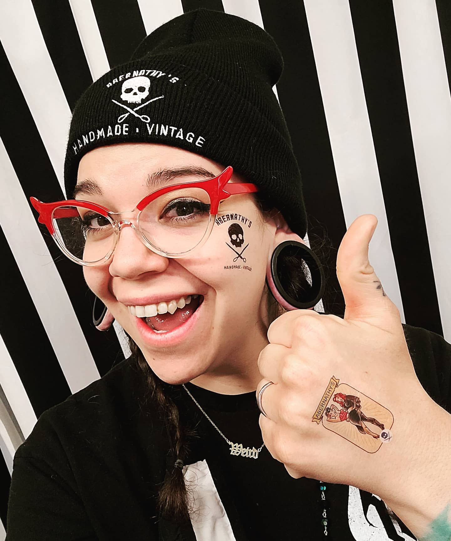 Abernathy's Skull and Scissors Beanie - Image 5