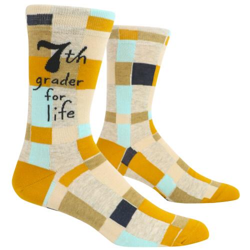 Blue Q - 7th Grader For Life Men's Crew Sock