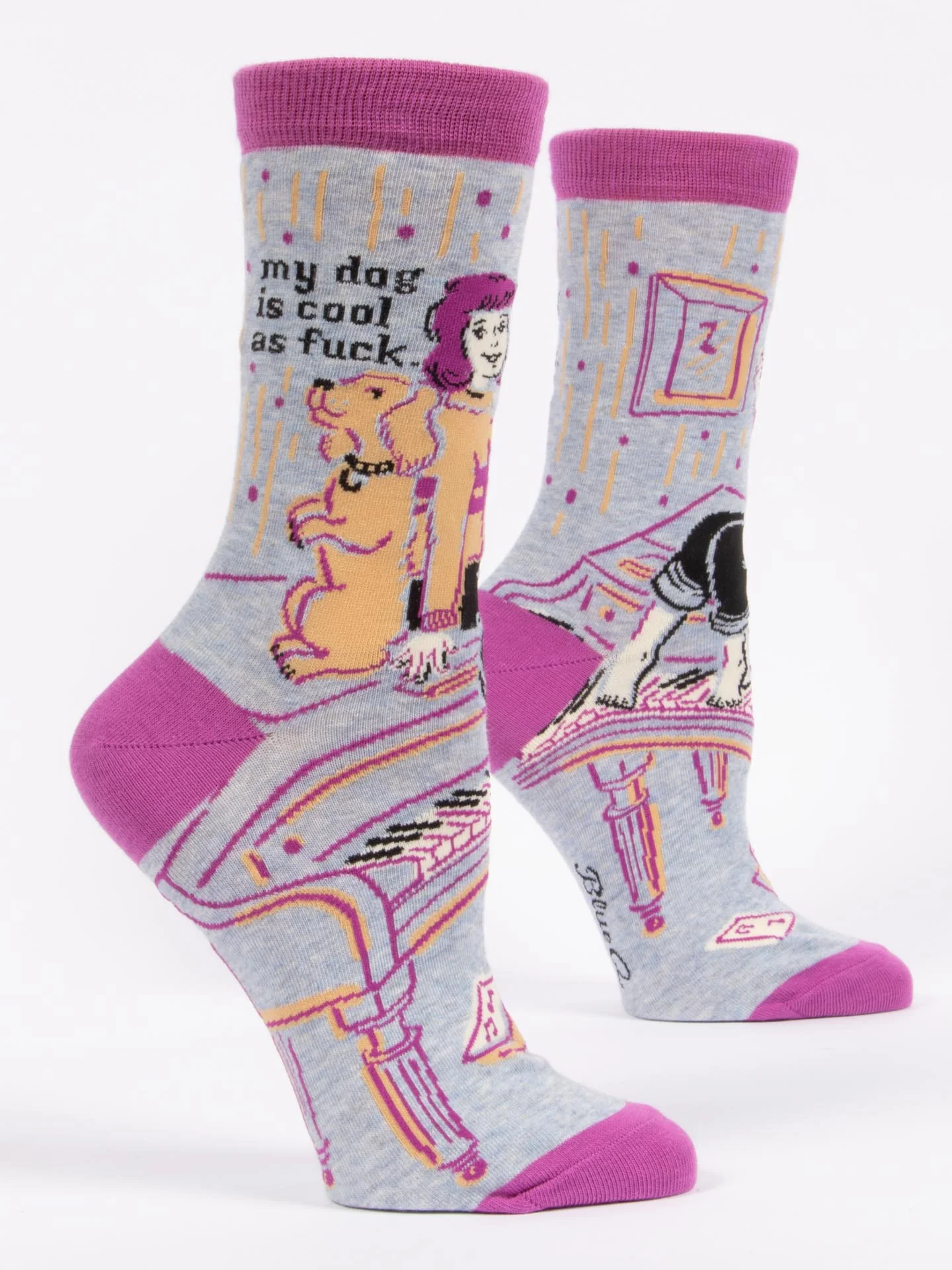 Blue Q - My Dog Is Cool As F*ck Womens Crew Sock