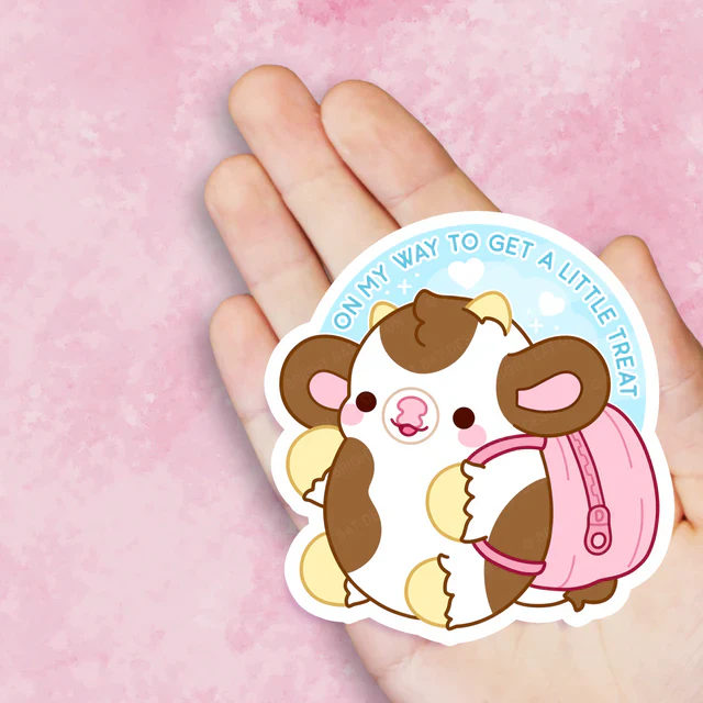 Bright Bat Design - On My Way Cow Nugget Vinyl Sticker