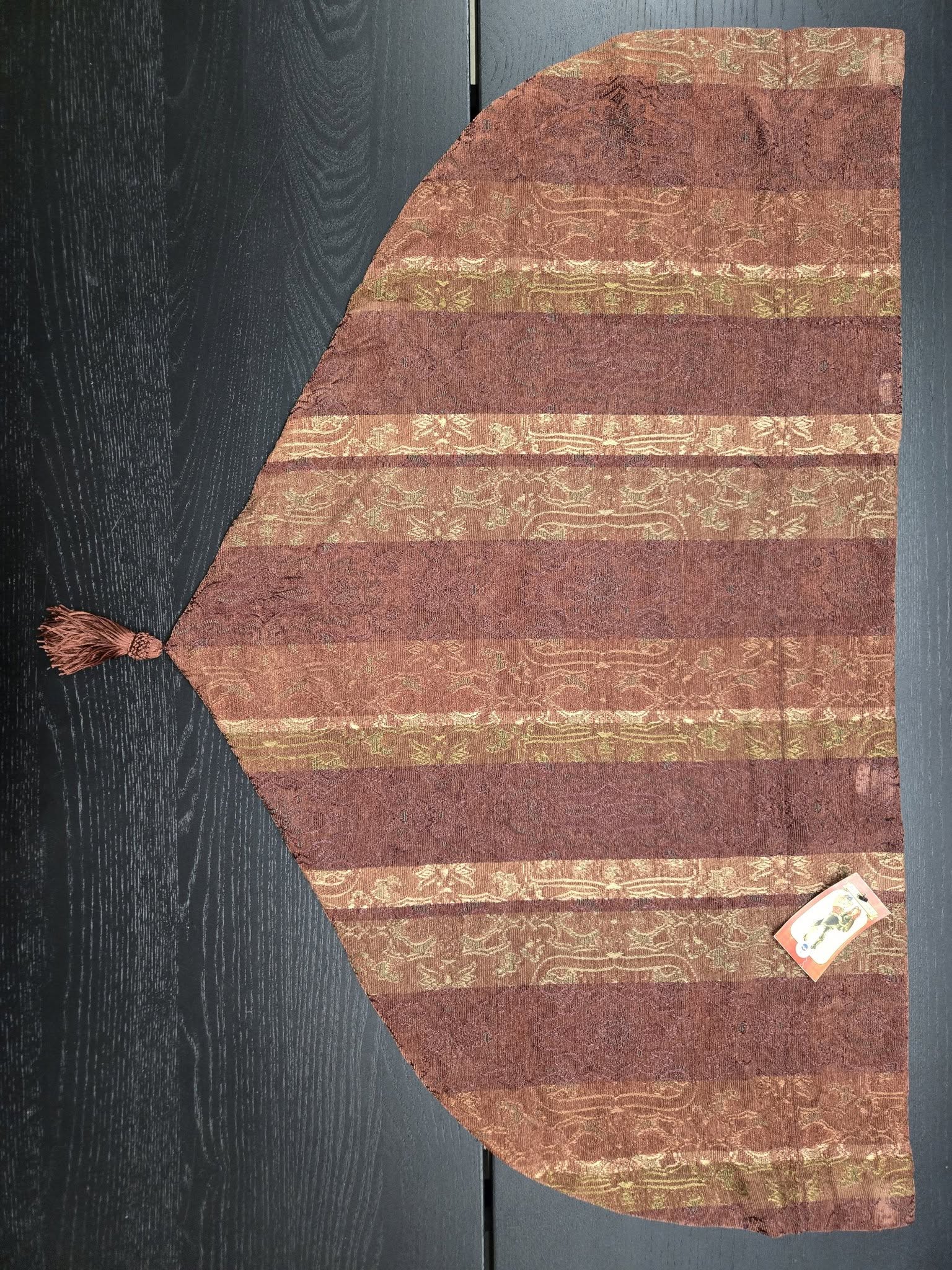 Vintage 90's Burgundy Tassel Curtain - Image 2