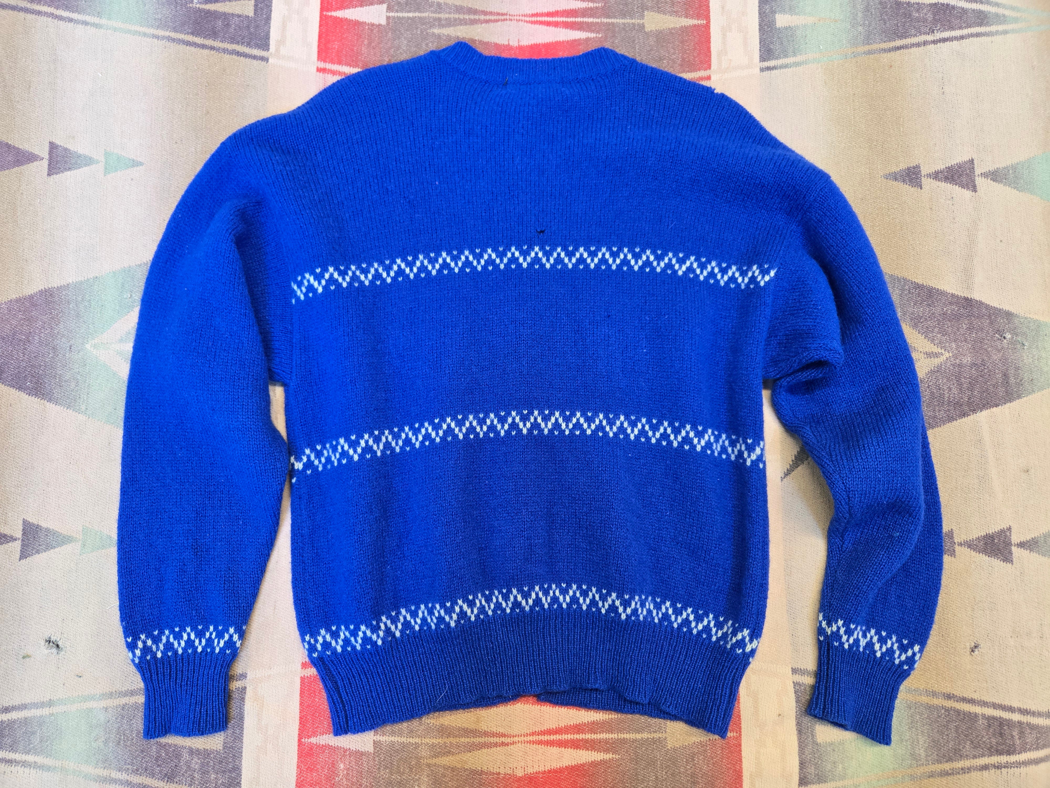 Vintage 80's Blue Christmas Cardigan - Image 7