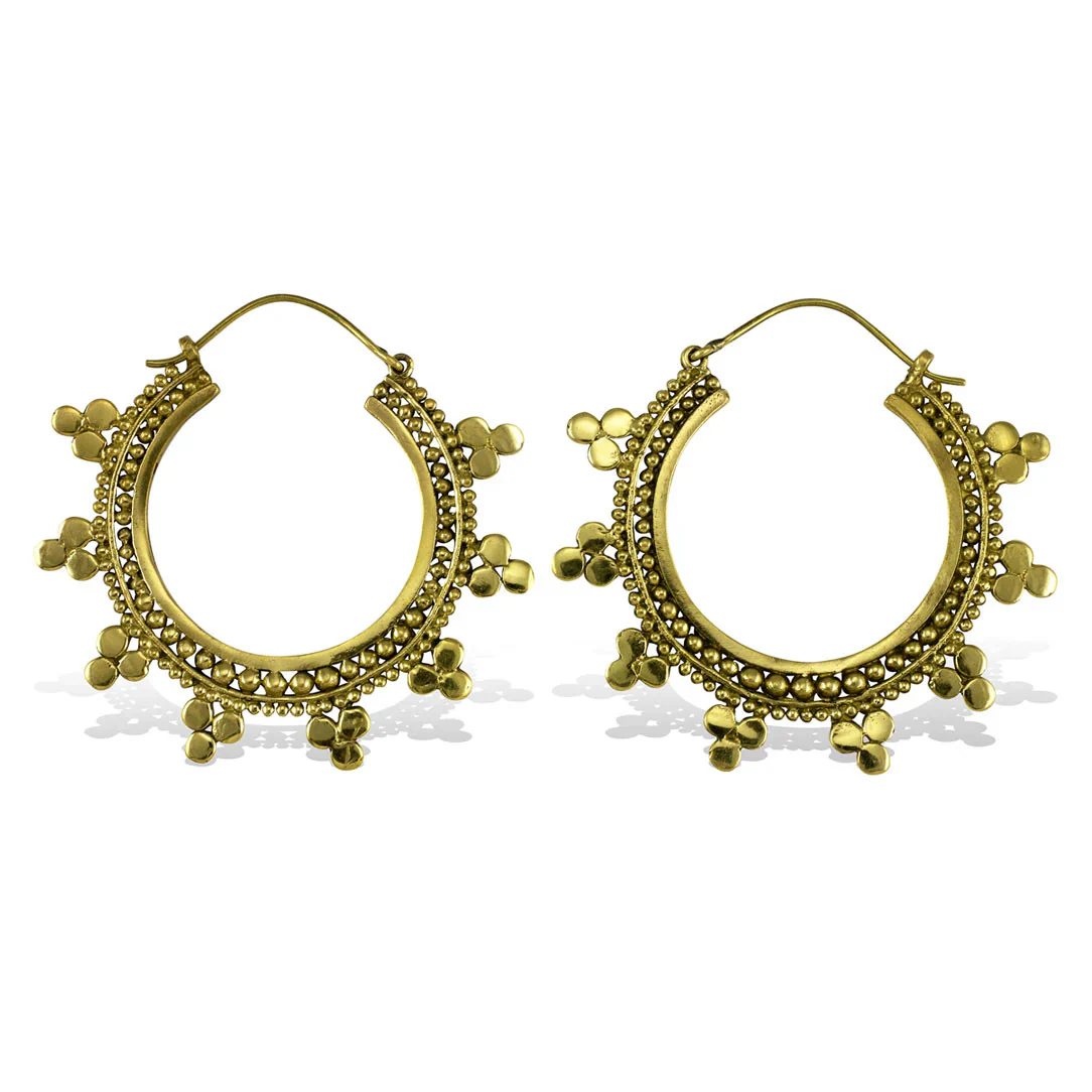 Coco Loco Brass Bindi Hoops