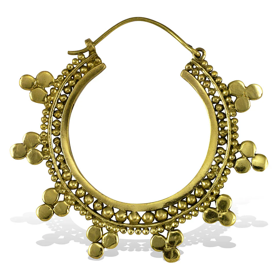 Coco Loco Brass Bindi Hoops - Image 2
