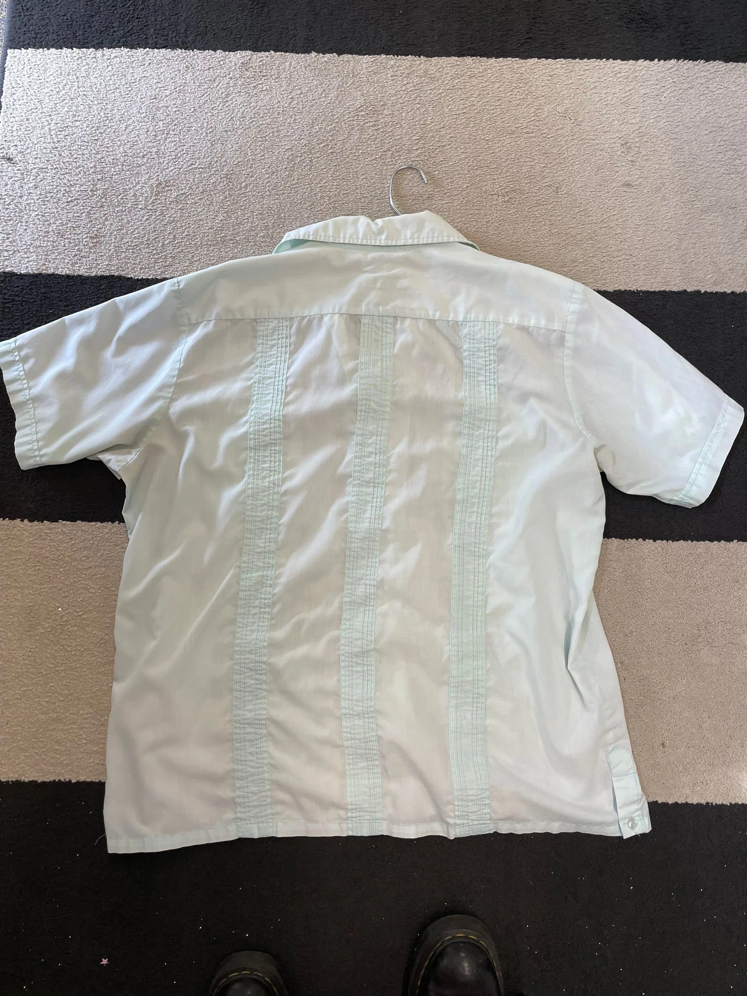 Vintage Green Guayabera Shirt - Image 5