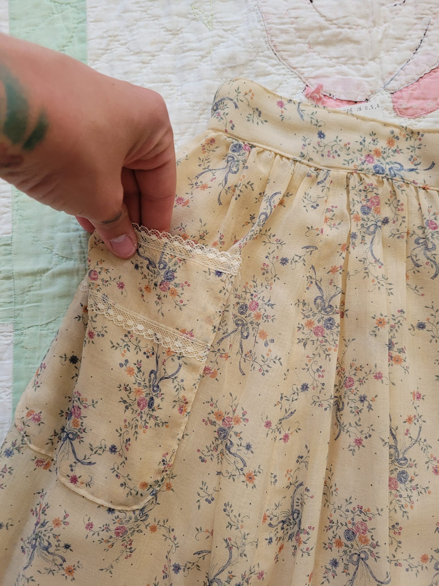 Gunne Sax 70s Tan Top and Skirt Set - Image 17