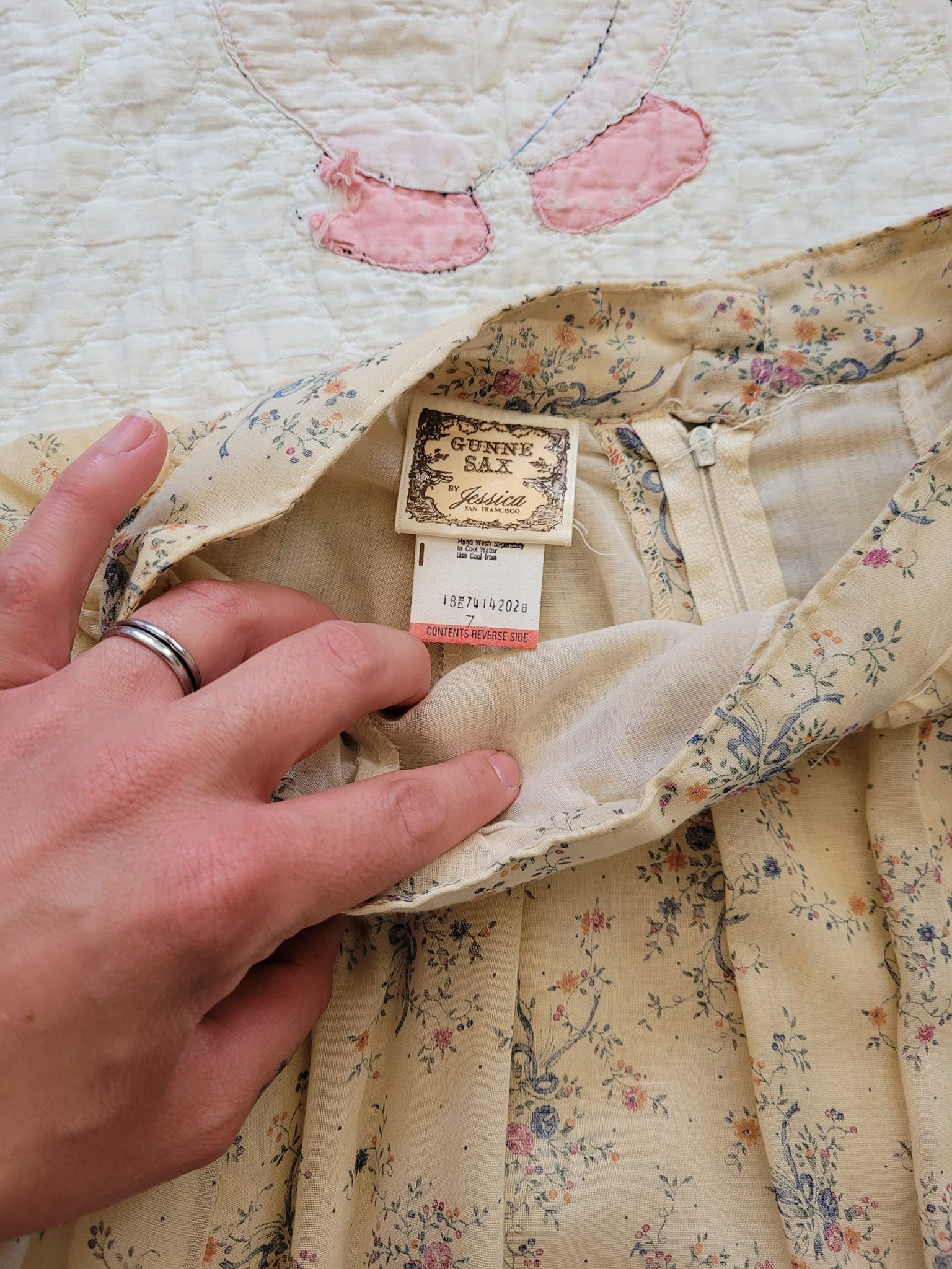 Gunne Sax 70s Tan Top and Skirt Set - Image 18