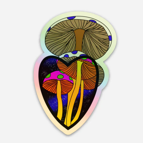 Abernathy's Mushroom Holographic Sticker - Image 2