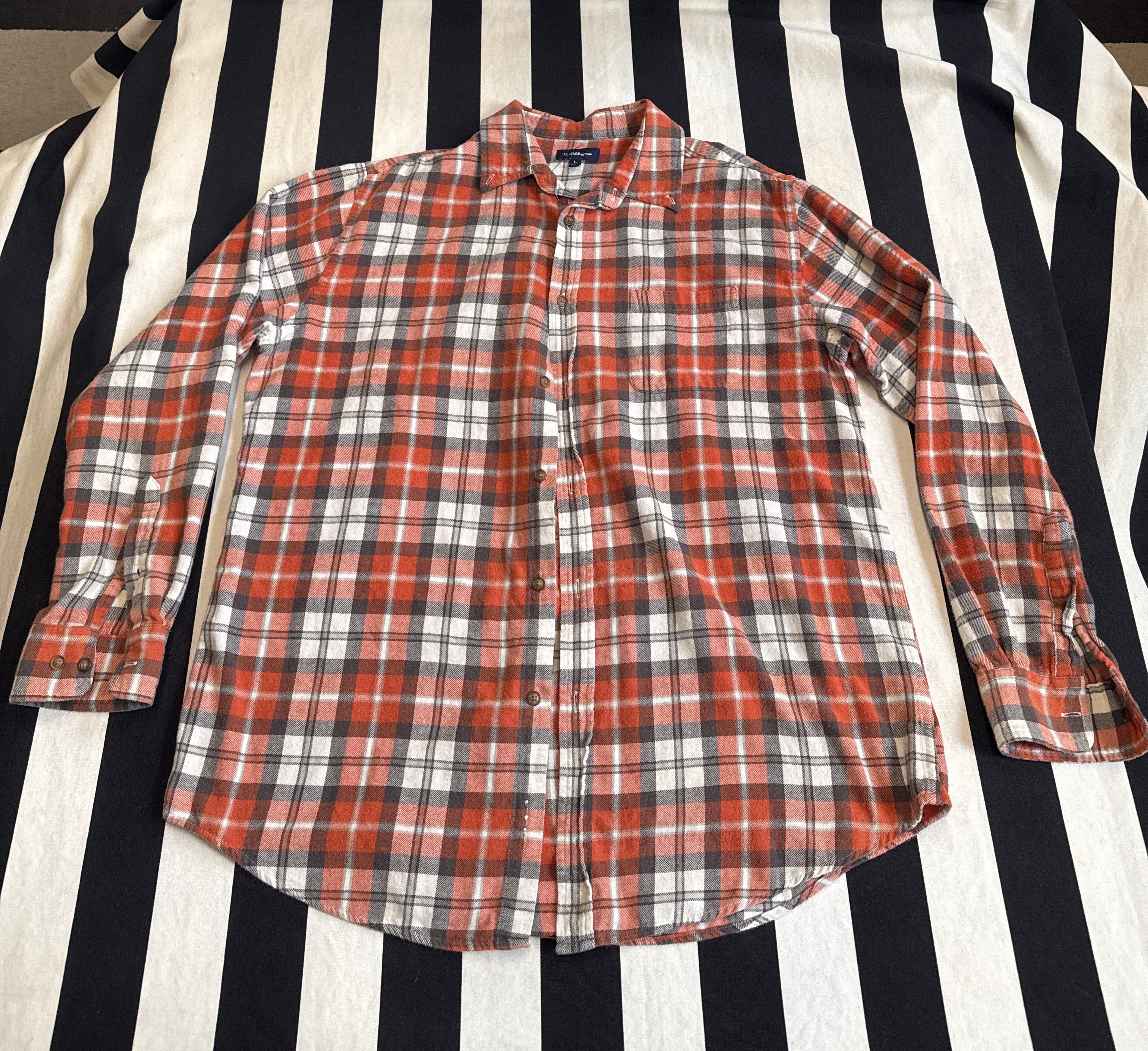 Red's Retro Chevy Heat Transfer Orange Flannel - Image 4
