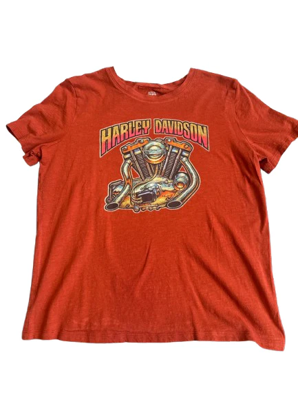 Red's Retro Harley Heat Transfer T shirt