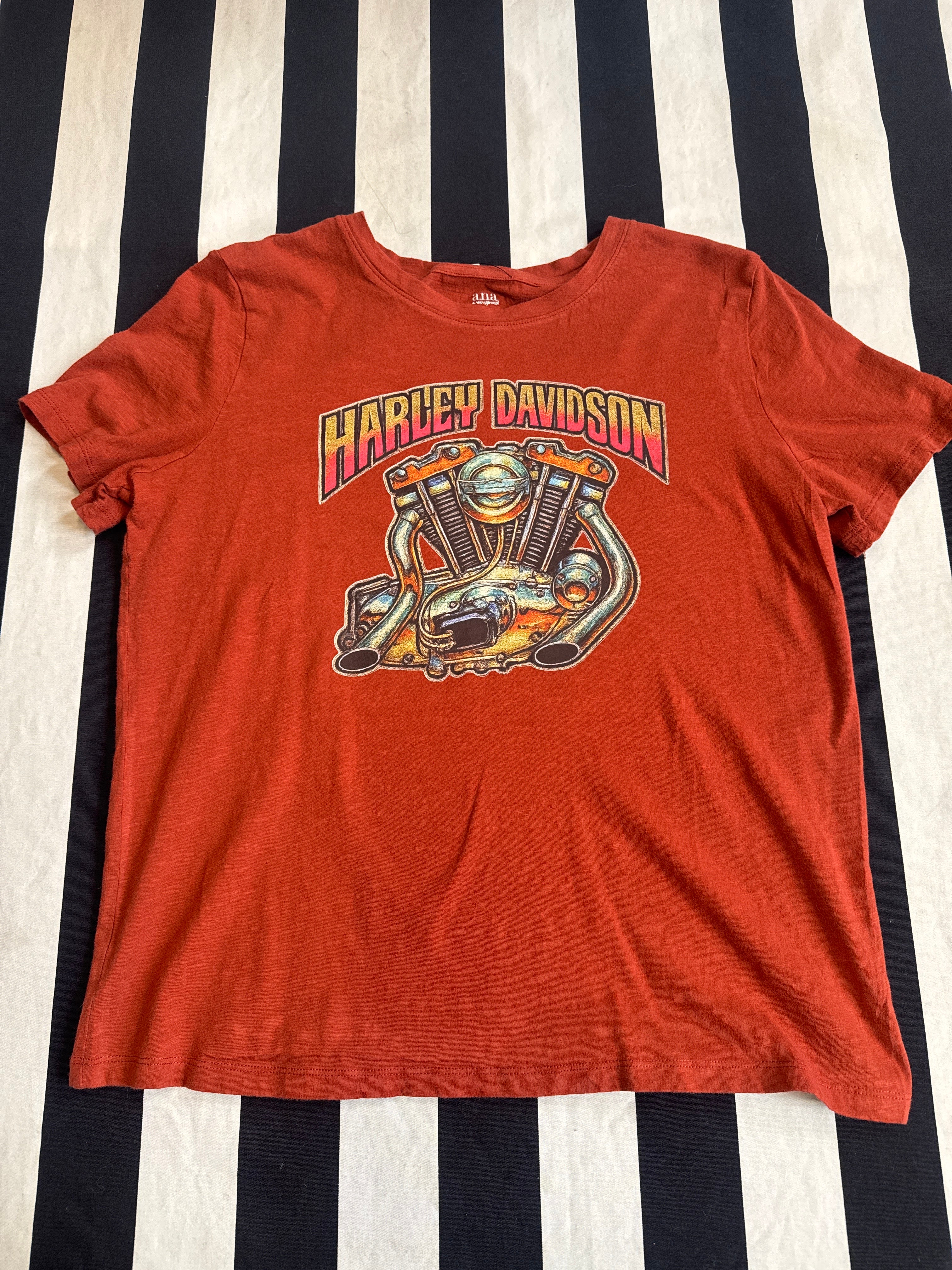Red's Retro Harley Heat Transfer T shirt - Image 2
