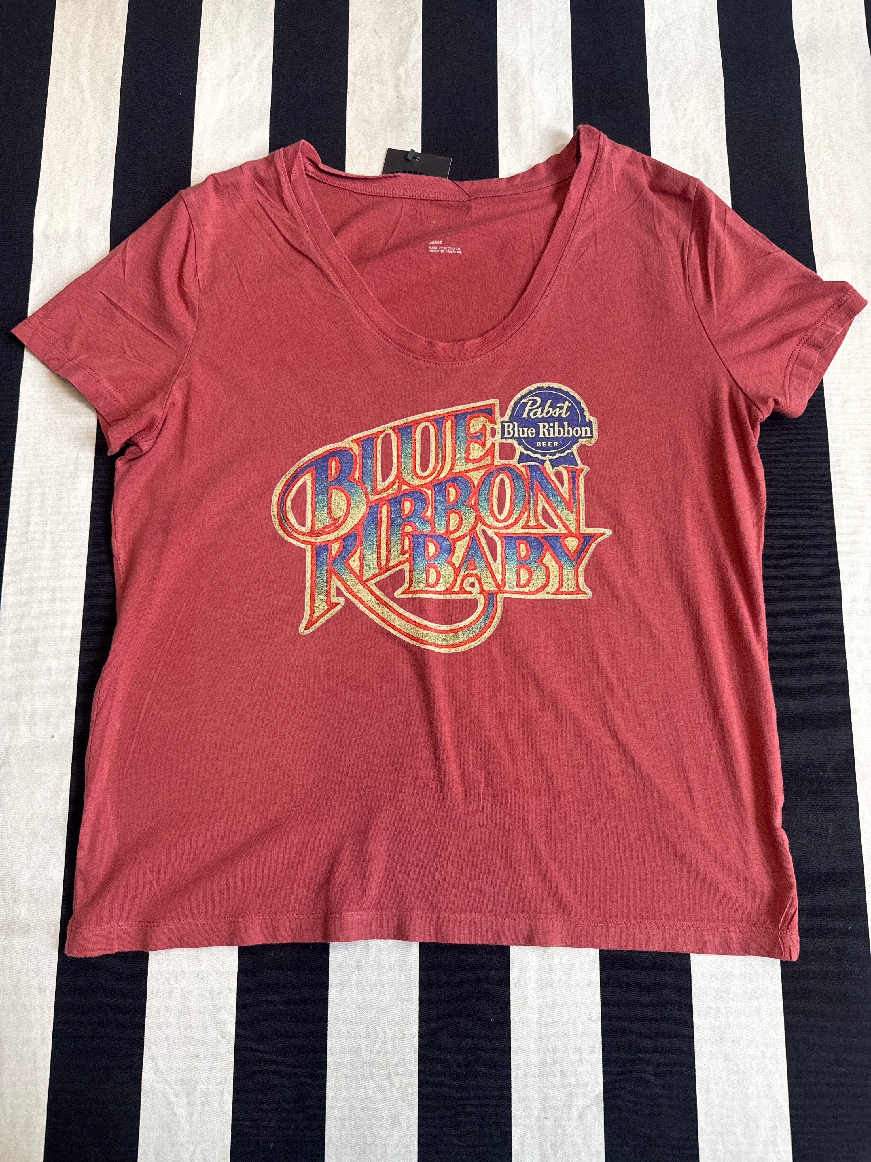 Red's Retro PBR Heat Transfer Mauve Tshirt - Image 2