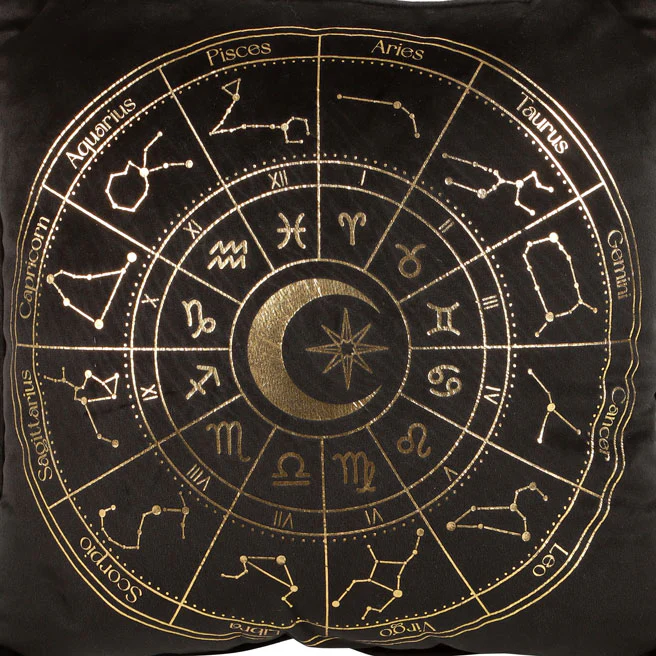 Square Astrology Wheel Cushion - Image 4