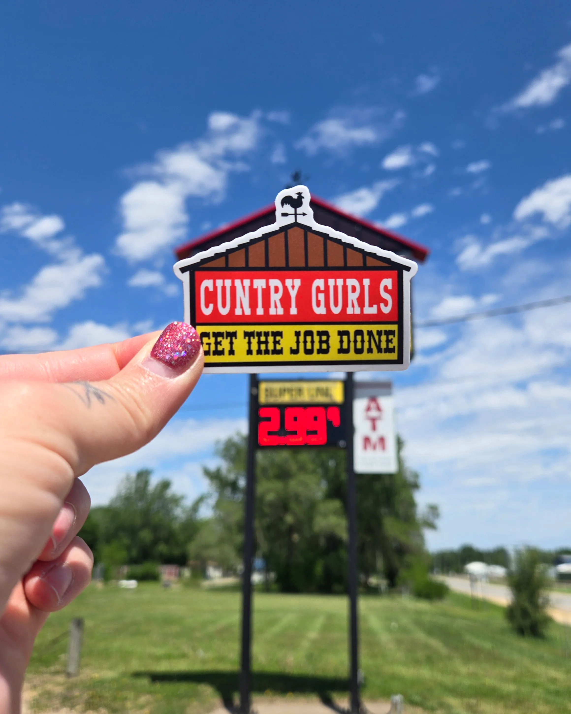 Unforgiven Cuntry Girls Gas Station Vinyl Sticker - Image 3