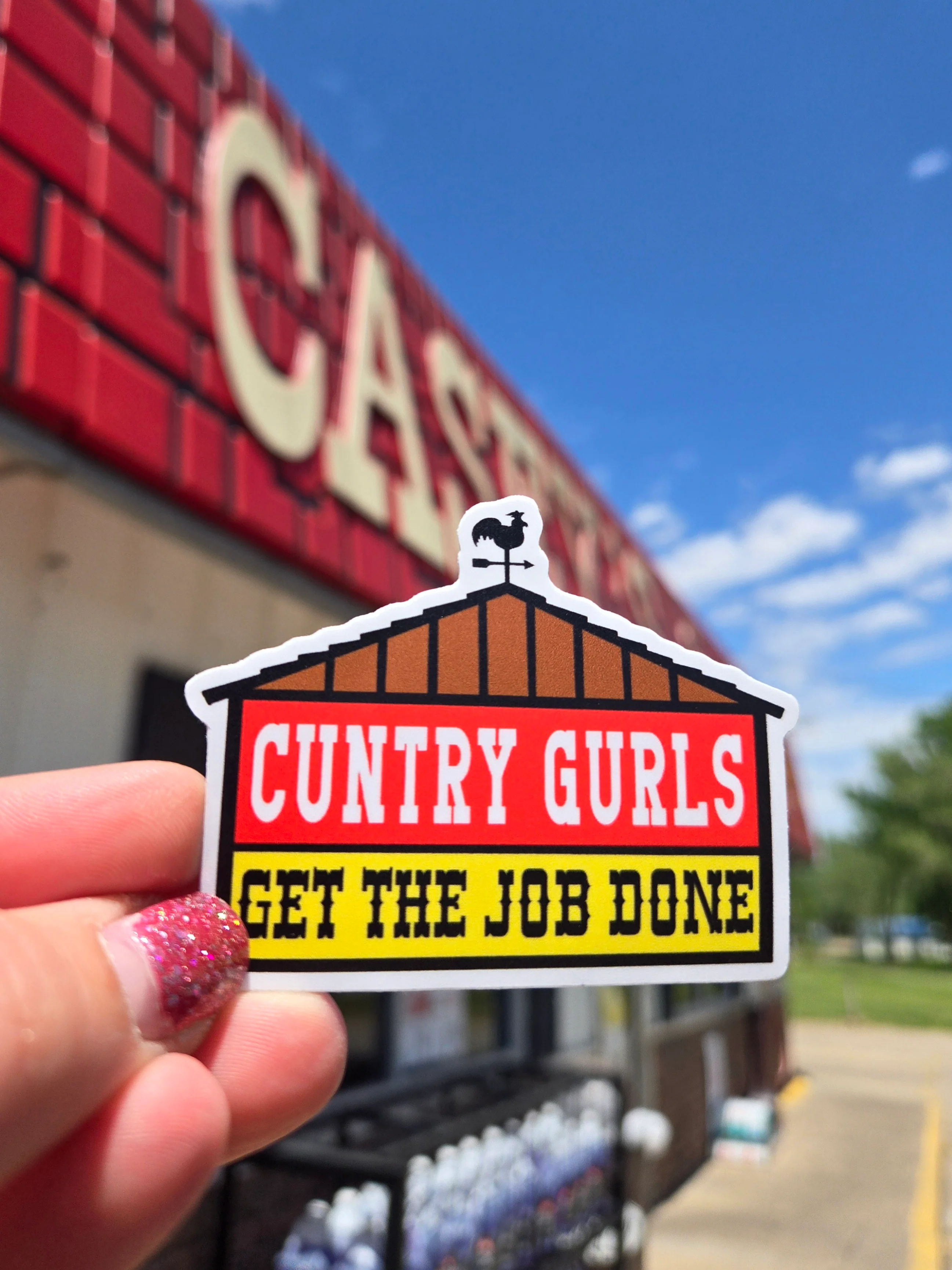 Unforgiven Cuntry Girls Gas Station Vinyl Sticker - Image 4