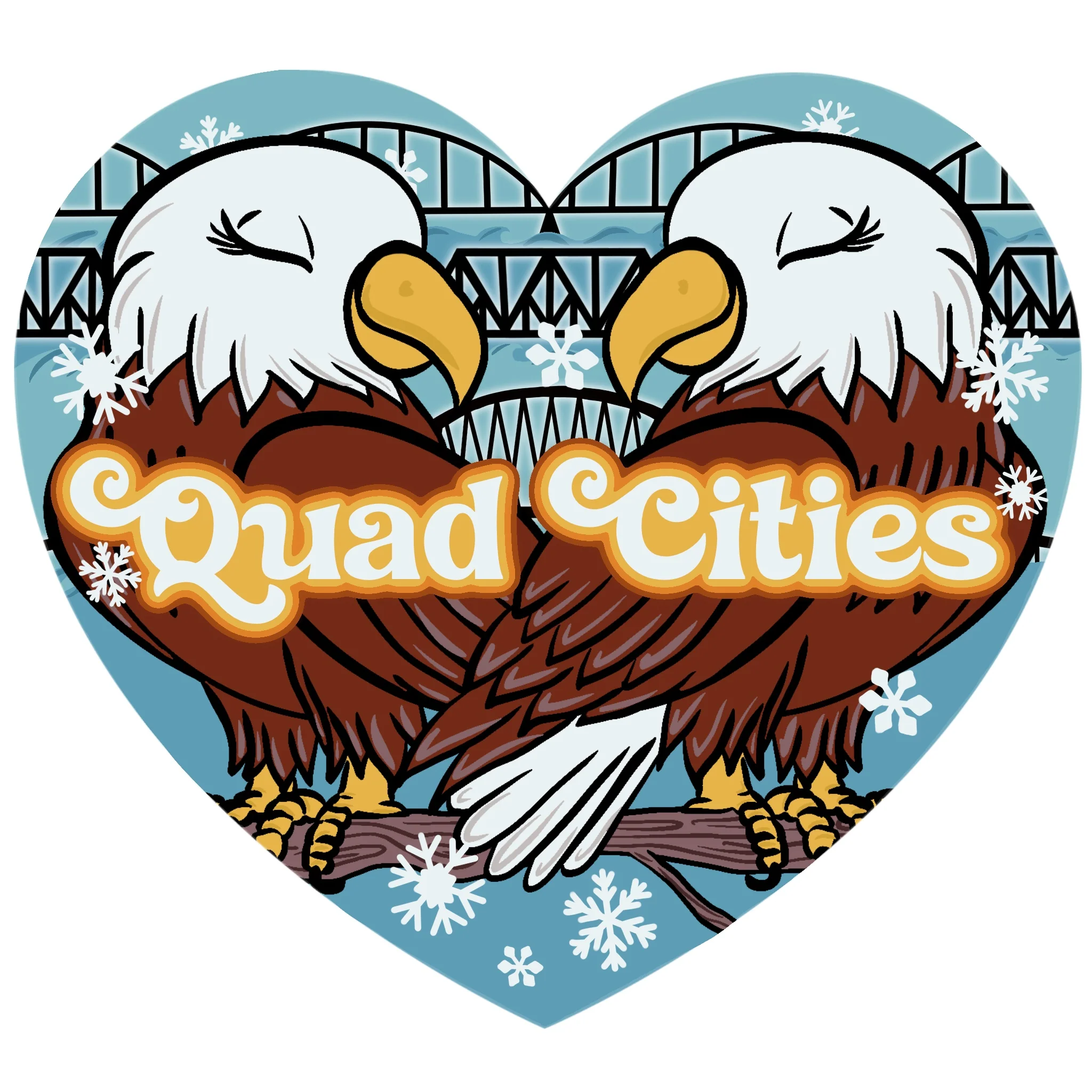 Unforgiven Quad Cities Bald Eagle Sticker - Image 3