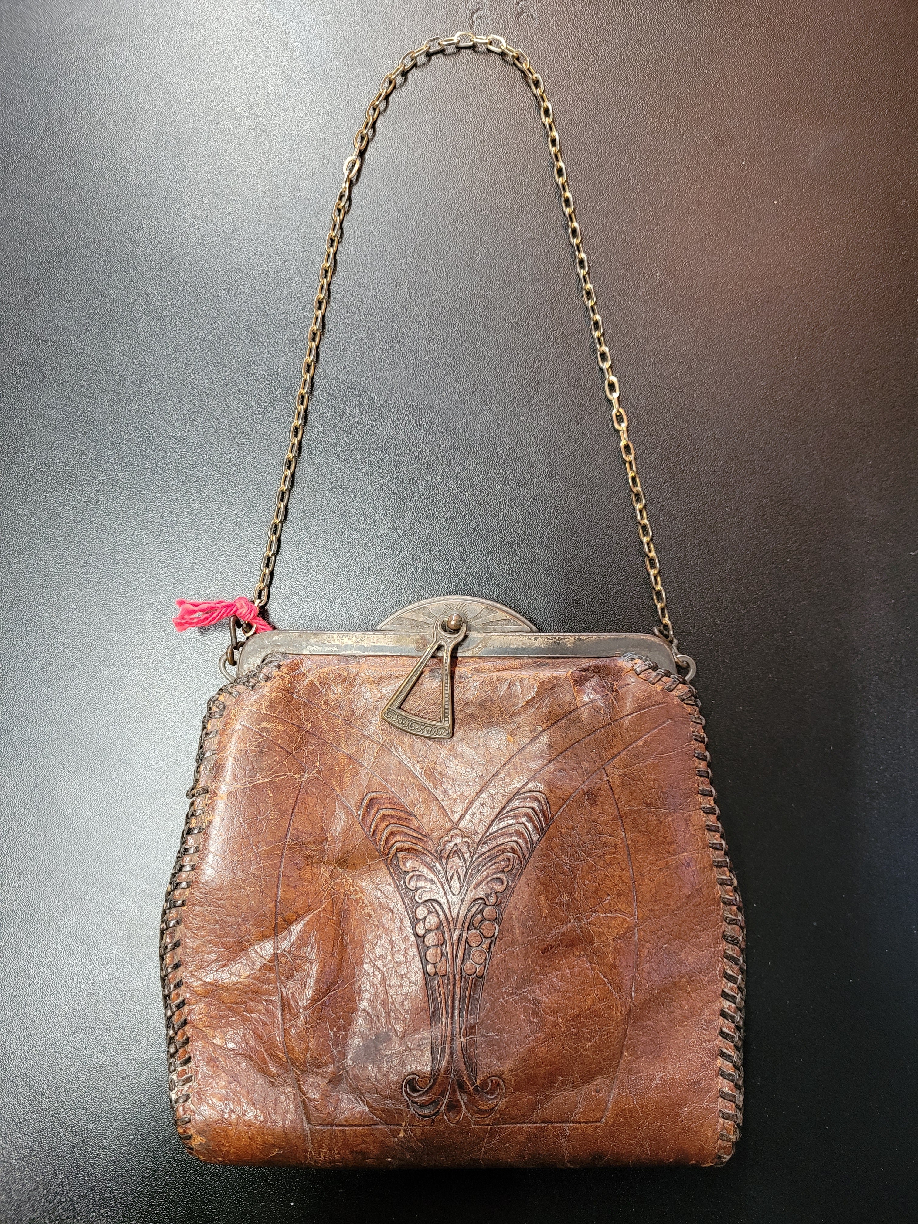 Vintage Edwardian Leather Purse - Image 6