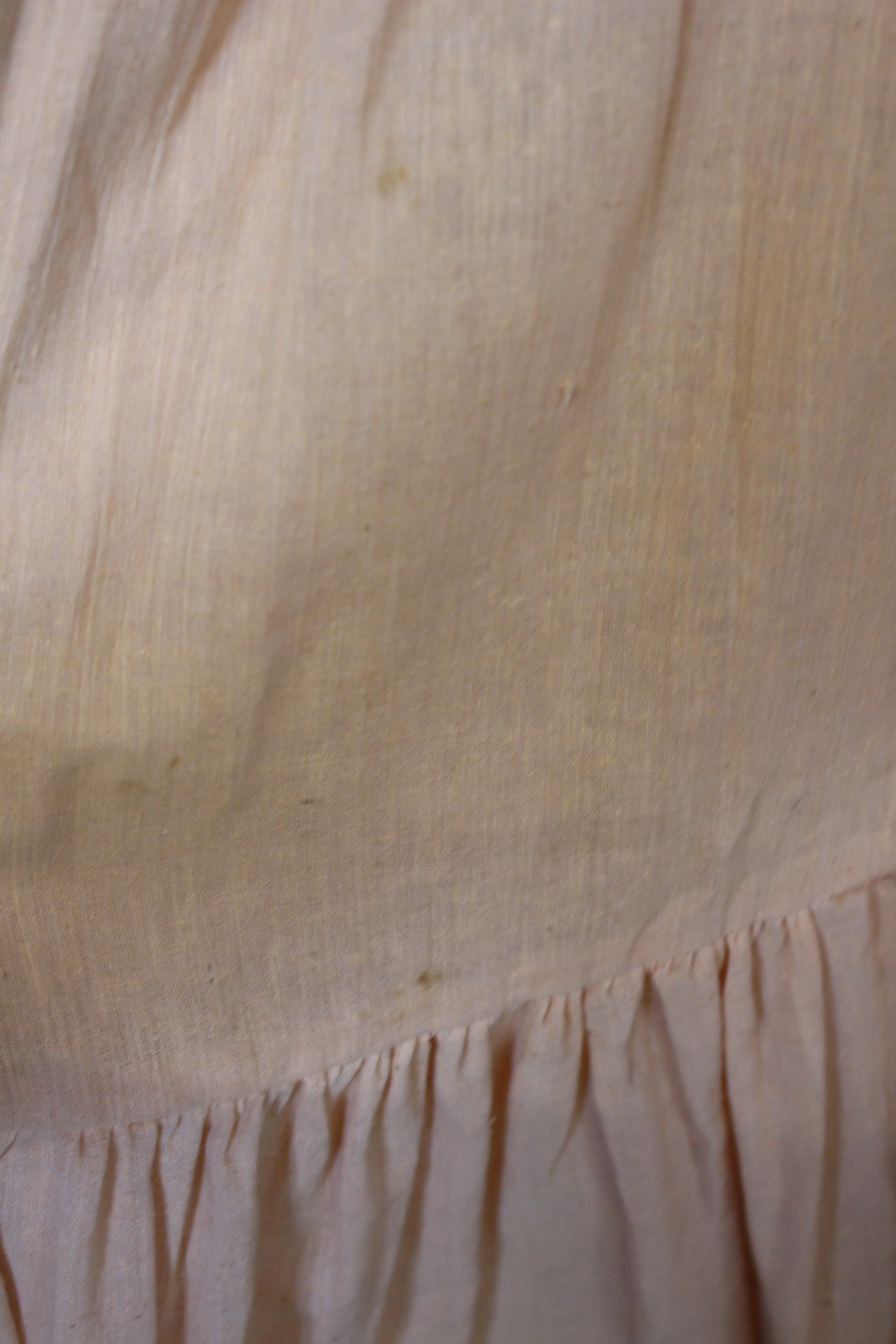 Vintage 1970s Peach Linen Maxi Dress - Image 9