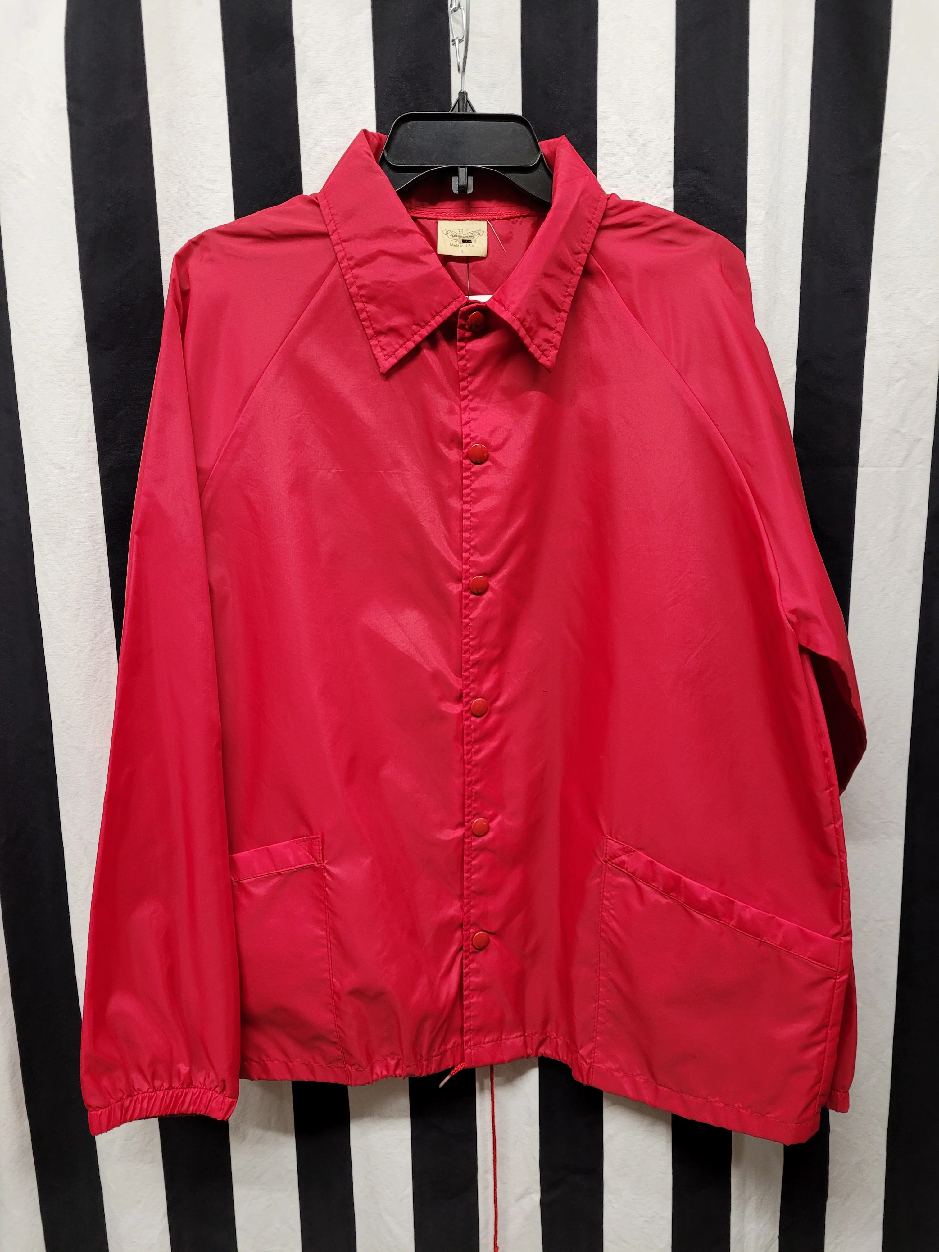 Vintage 1970s Payless Cashways Red Silk Jacket - Image 3