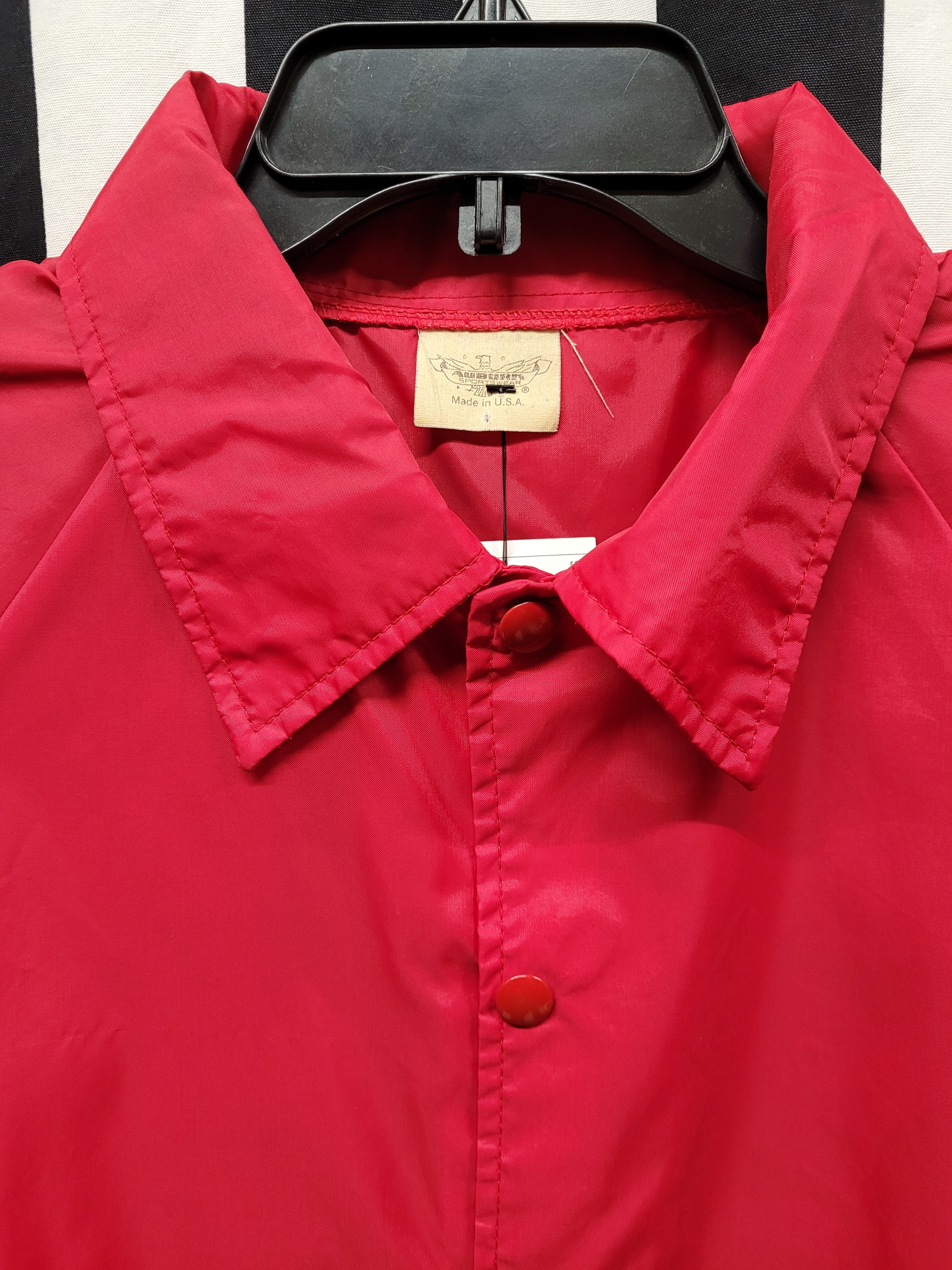 Vintage 1970s Payless Cashways Red Silk Jacket - Image 5