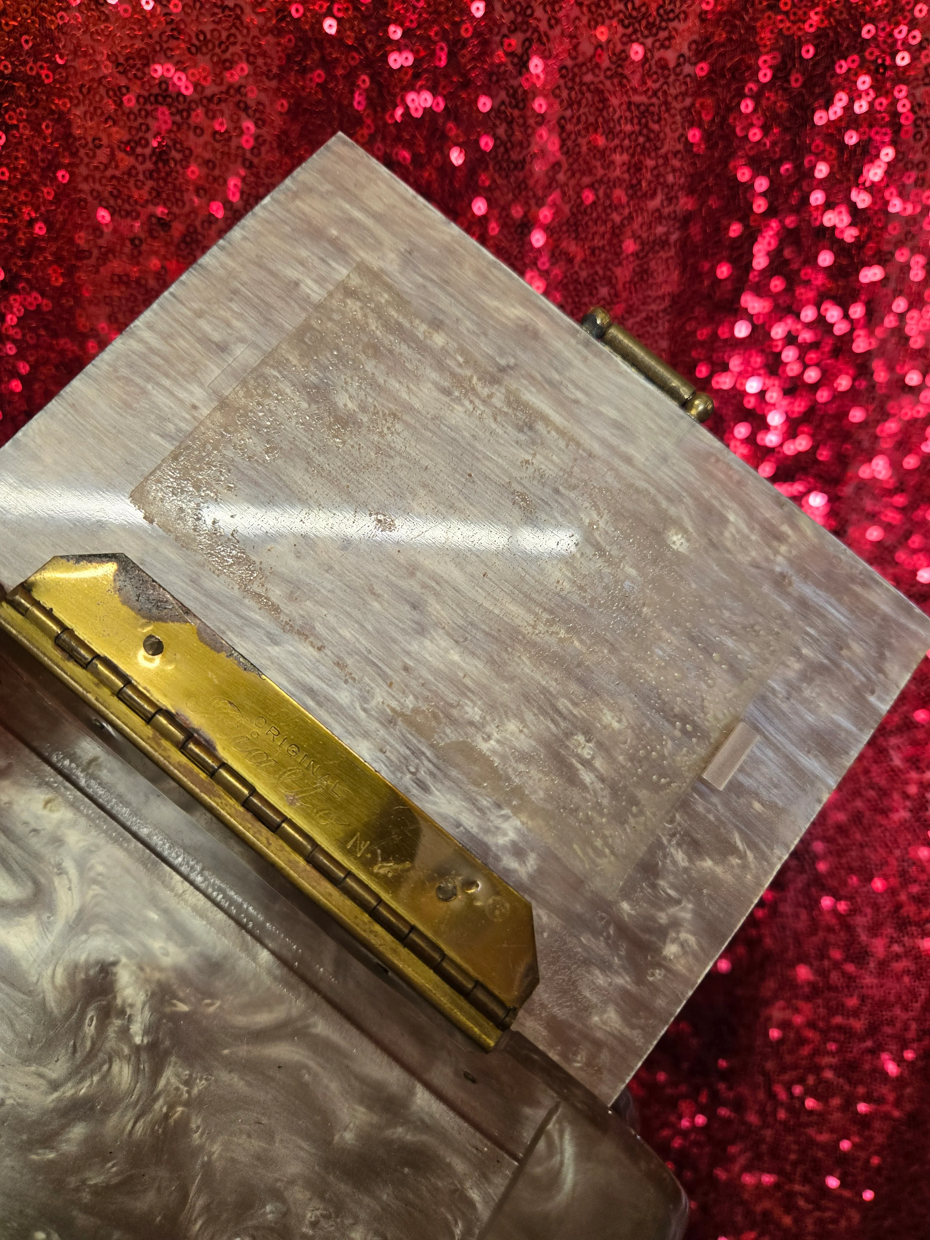 Vintage Rialto Brown Lucite Purse AS IS - Image 6