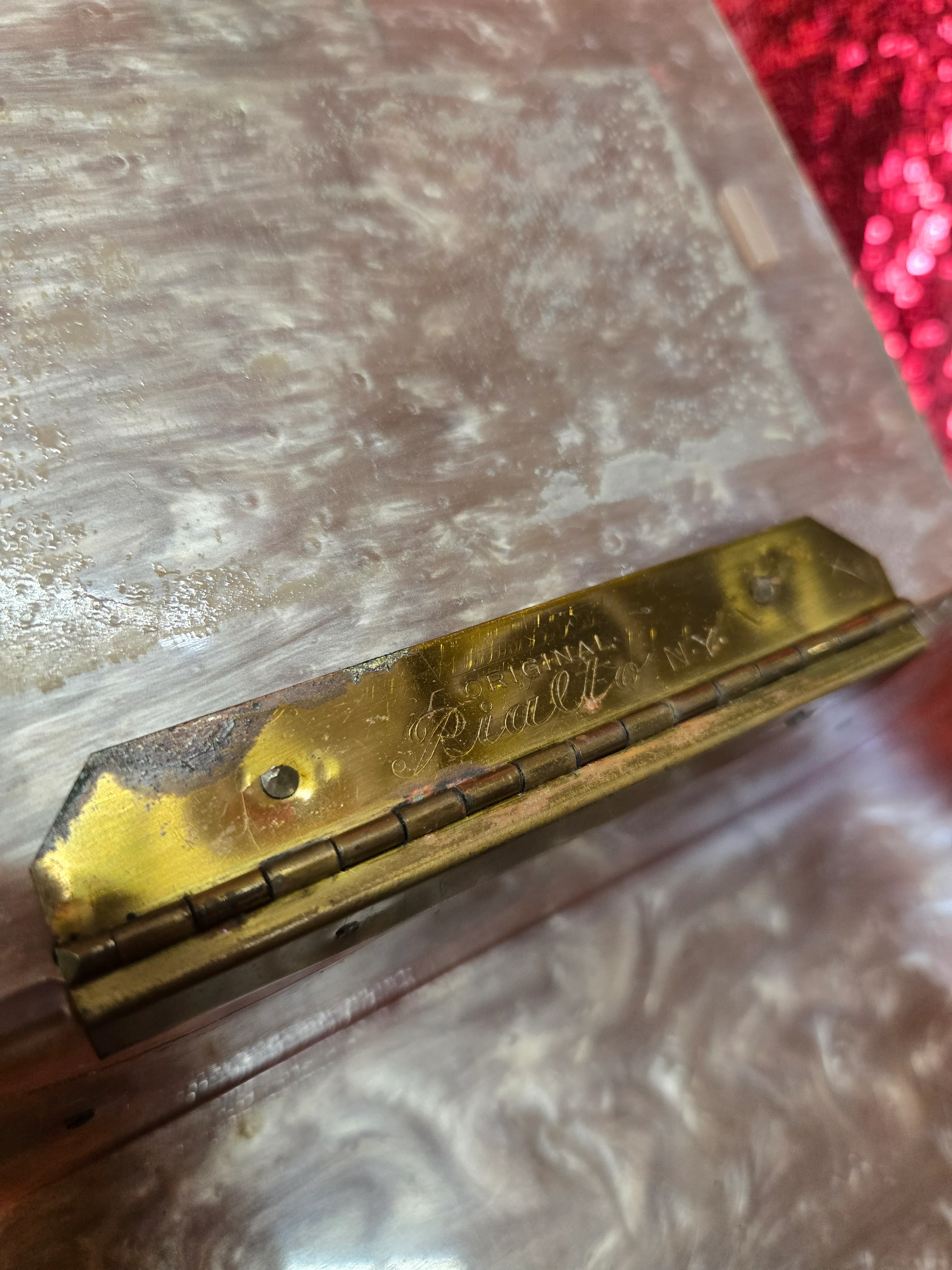 Vintage Rialto Brown Lucite Purse AS IS - Image 7