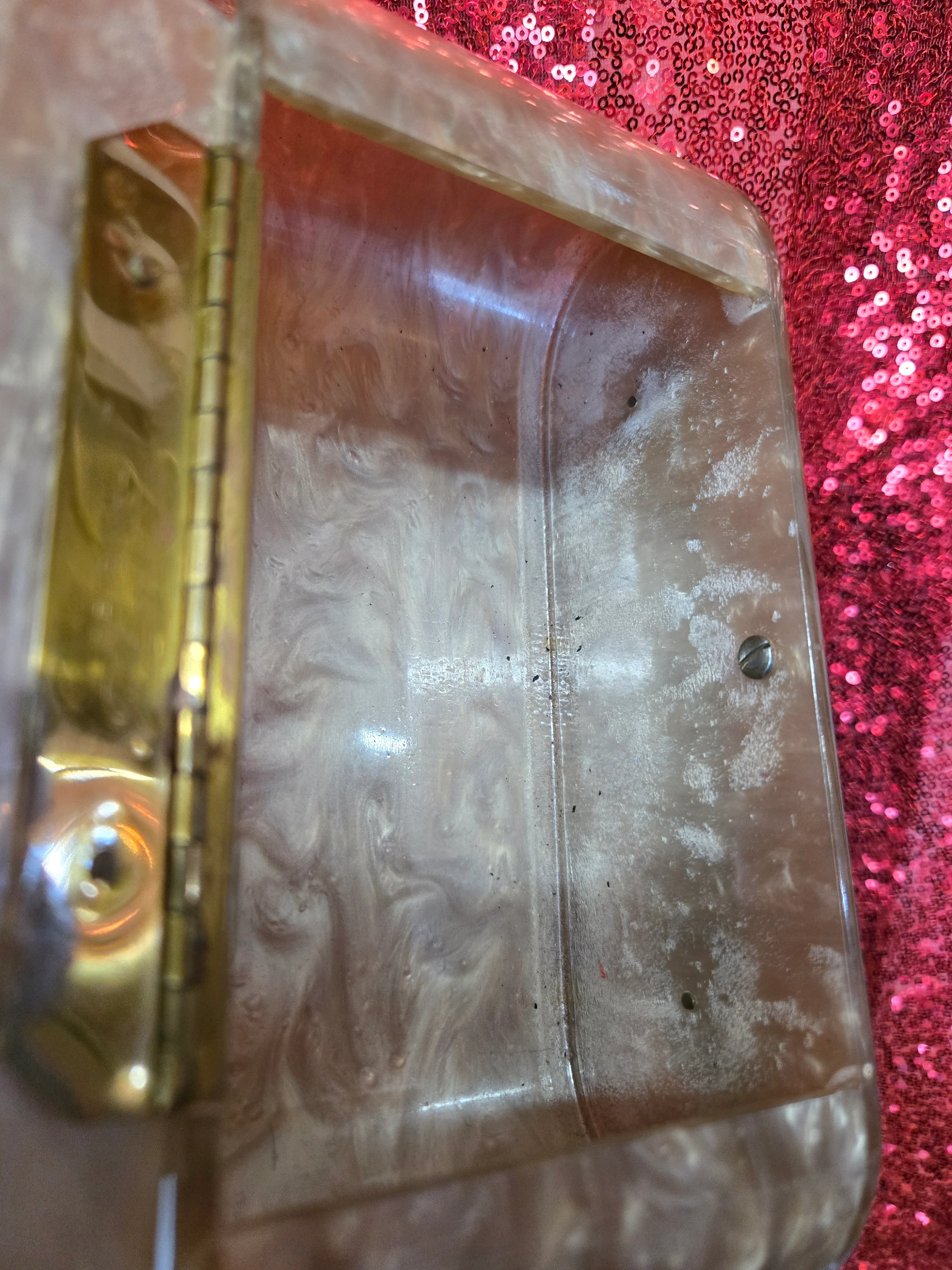 Vintage Rialto Brown Lucite Purse AS IS - Image 8