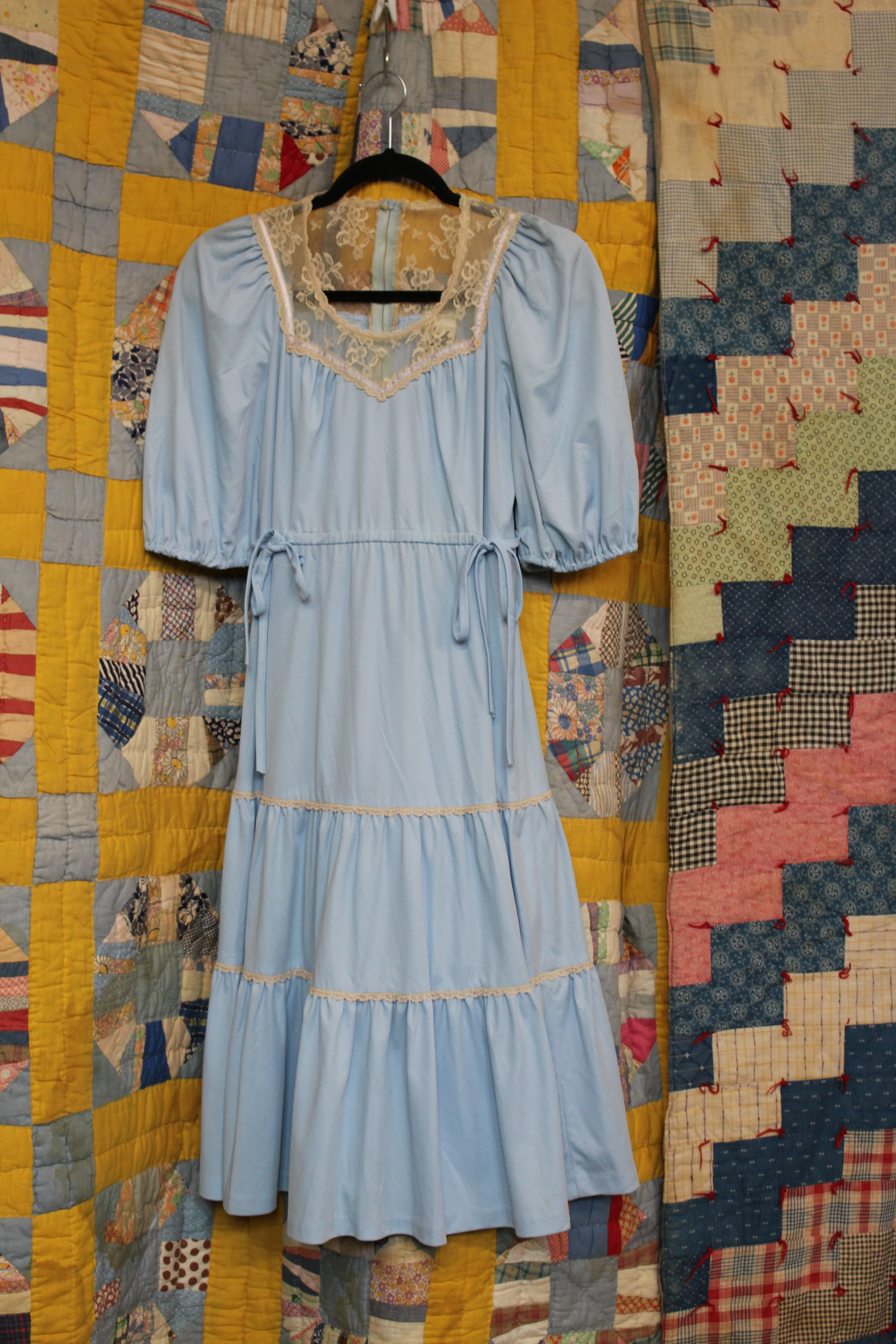 Vintage Jody T of California Sky Blue Prairie Dress - Image 3