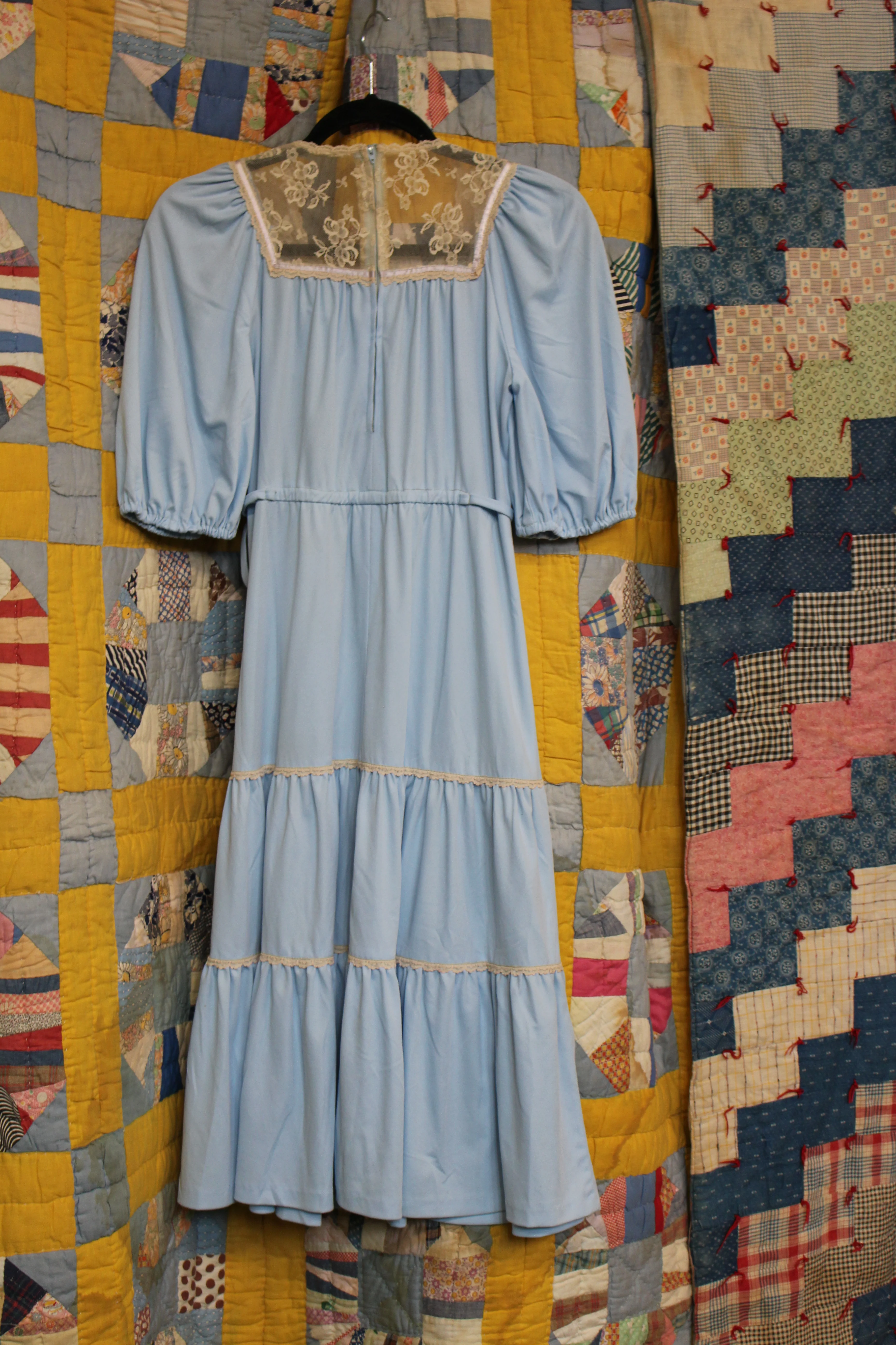 Vintage Jody T of California Sky Blue Prairie Dress - Image 4