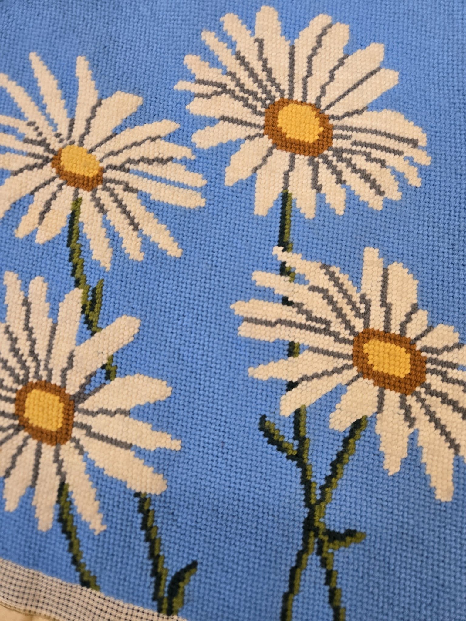 Vintage Large Daisy Cross Stitch - Image 3